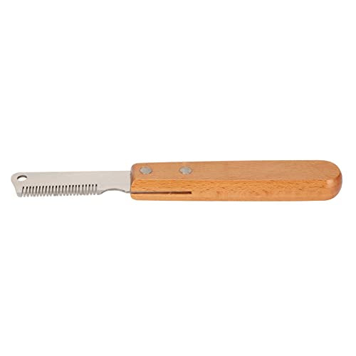 Cat Stripping Comb, Pet Stripping Pet Stripping Comb Dog Grooming Tools Multifunction Remove Floating Hair Dog Stripping Knife with Wood Handle for Cats Dogs