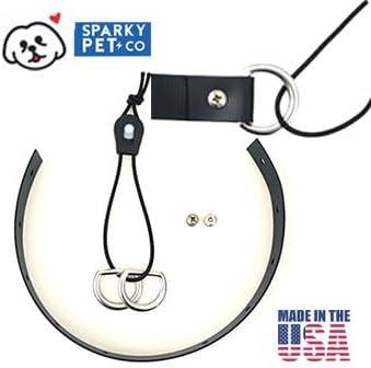 Sparky Pet Co - ECollar Replacement Strap -Black Surefit- Waterproof - Adjustable - Secure Nexus Wheel Lock - for Electronic Training & Invisible Fence Systems - 3/4" (Black)