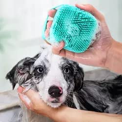Bathroom Puppy Big Dog Cat Bath Massage Brush Soft Safety Silicone Pet Accessories For Multifunctional blue