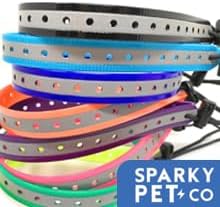 Replacement GPS eCollar with Adjustable Bungee, Multi-Hole Design, and Secure Toggle Closure for Small Dogs (Blue, Small Neck) Reflective