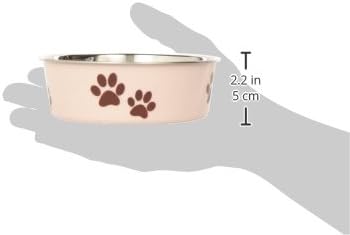 Loving Pets Bella Dog Bowls- Stainless Steel Dog & Cat Bowls - Spill Proof Dog Food Bowl, Cat Bowl, Puppy Essentials & Pet Supplies Great for Home & Travel (Small 10-20 lbs, Paparazzi Pink)