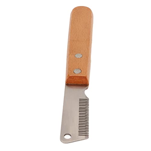 Cat Stripping Comb, Pet Stripping Pet Stripping Comb Dog Grooming Tools Multifunction Remove Floating Hair Dog Stripping Knife with Wood Handle for Cats Dogs