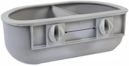 Petmate Double Diner Kennel Bowl, Gray, Small