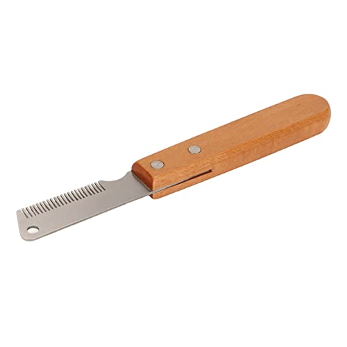 Cat Stripping Comb, Pet Stripping Pet Stripping Comb Dog Grooming Tools Multifunction Remove Floating Hair Dog Stripping Knife with Wood Handle for Cats Dogs
