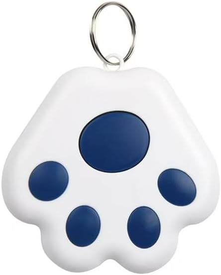 Dog Collar GPS Tracker, Paw Print Design, Multi-Color (Blue)