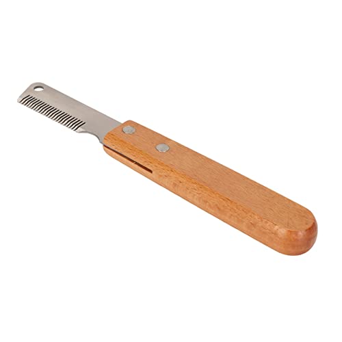 Cat Stripping Comb, Pet Stripping Pet Stripping Comb Dog Grooming Tools Multifunction Remove Floating Hair Dog Stripping Knife with Wood Handle for Cats Dogs