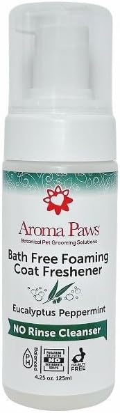 Bath Free Foaming Cleanser for Dogs - No Rinse Deodorizing Foam - Waterless Bath - Clean in Between Baths, Ingredients, 4.25 oz.