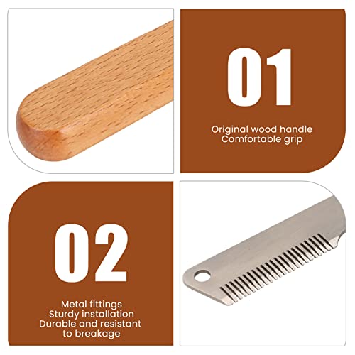 Cat Stripping Comb, Pet Stripping Pet Stripping Comb Dog Grooming Tools Multifunction Remove Floating Hair Dog Stripping Knife with Wood Handle for Cats Dogs