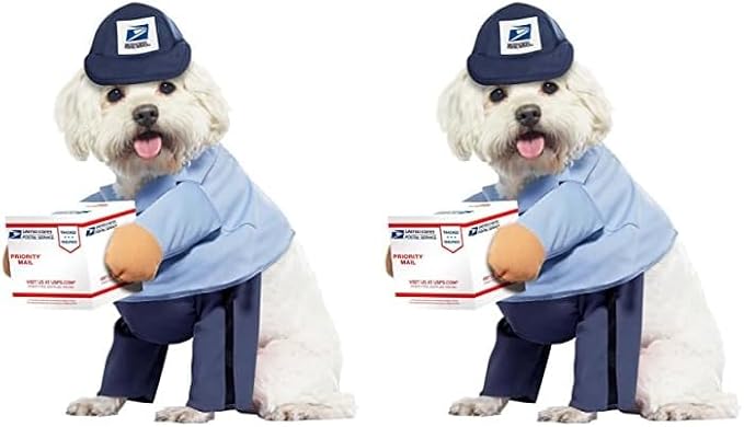 Dog Mail Carrier Costume USPS Large Blue (Pack of 2)