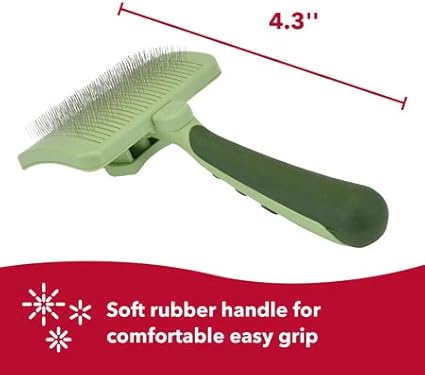 Coastal Pet Safari Dog Self-Cleaning Slicker Brush - Dog Deshedding Brush - Prevents Mats and Tangled Hair - For Dogs with Short or Long Hair - Small - 7" x 3.6"