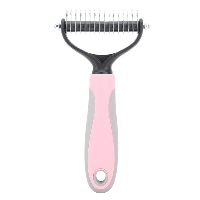 Grooming Brush Pet Hair Brush, Pet Neat Pet Grooming Brush, Hair Knot Comb, Dog Grooming, Grooming Tool for Dogs for Puppy(Pink, small)