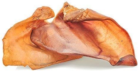Healthy Pig Ear Chews for Dogs – Brazilian Made High Protein Pig’s Ears Pet Treats – Thick Cut, Oven Baked & Slow Cooked Delicious Dog Chew Snacks – No Preservatives, No Additives – 20 Ears