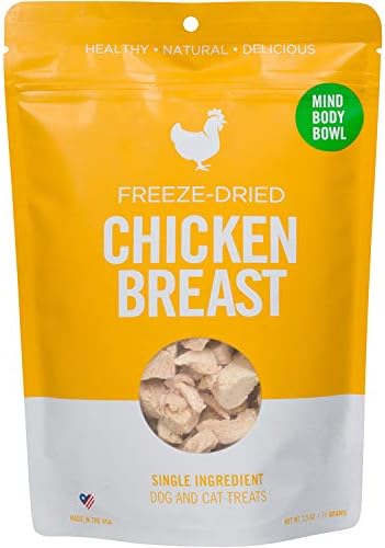 Healthy Spot / Mind Body Bowl - 2.5 oz Chicken Breast Freeze-Dried Treats - Healthy Snacks for Dogs and Cats, 1 Pack