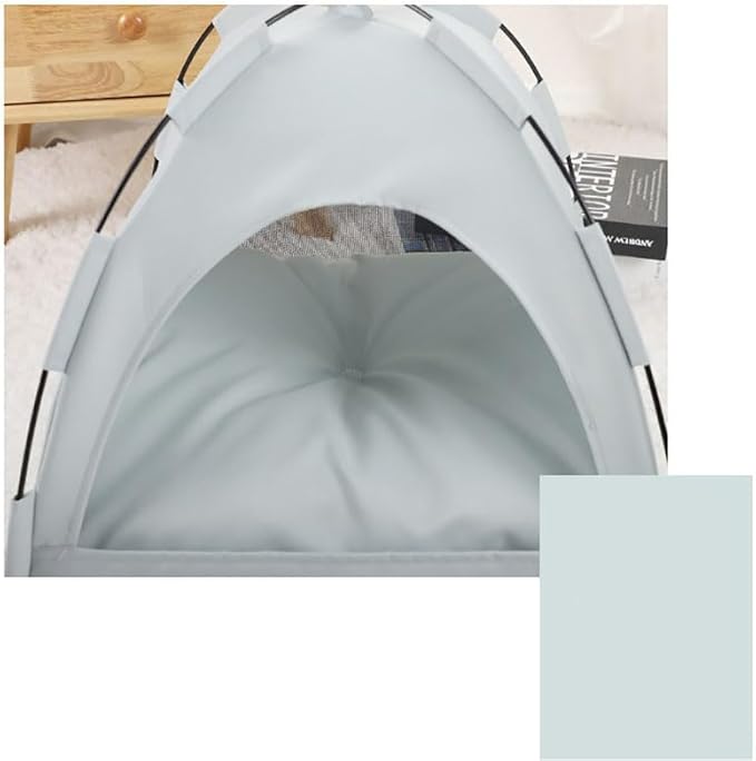 Cute Cat Teepee Cave, Cat Tent Foldable Indoor Outdoor with Thick Mat,Puppy Bed Tent,Bunny Pet Tent Teepee,Portable Dog House Teepee Tent, Cat Bed,Dog Bed Tent,Puppy Bunny,Pet Tent Teepee (J, S)