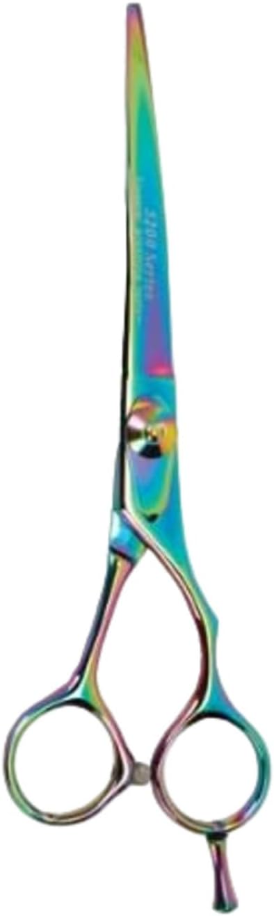 Master Grooming Tools Stainless Steel 5200 Rainbow Series Curved Pet Shears, 6-1/2-Inch