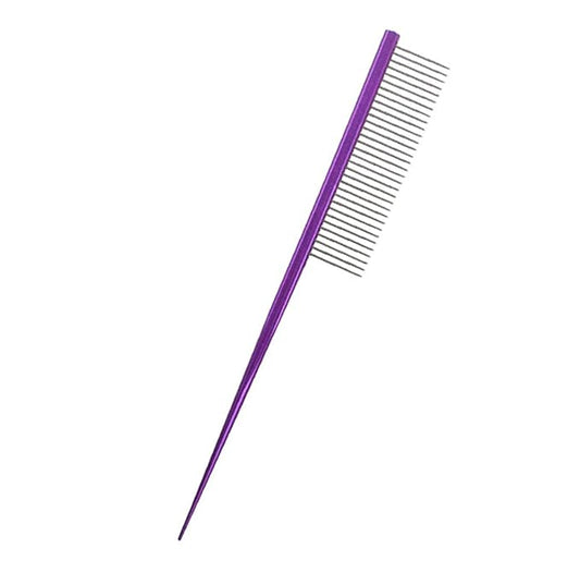 Grooming Comb with Rounded Ends - Rat Tail Design for Dematting and Hairstyling Cats & Dogs, Float Hair Removal