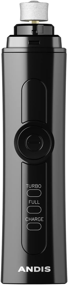 Andis Professional 2-Speed Cord/Cordless Animal Nail Grinder with Rechargeable Lithium-Ion Battery, Black, 66750