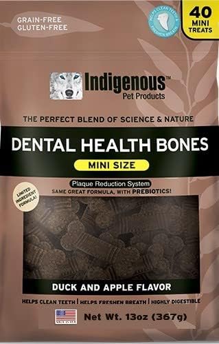 Indigenous Dental Health Bones — Duck and Apple Flavor Mini 13oz