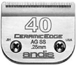 Andis Stainless Steel Pro Quality Grooming Ceramic Edge Clipper Blades Choose Size !(# 40 = .25mm)