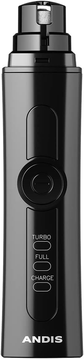 Andis Professional 2-Speed Cord/Cordless Animal Nail Grinder with Rechargeable Lithium-Ion Battery, Black, 66750