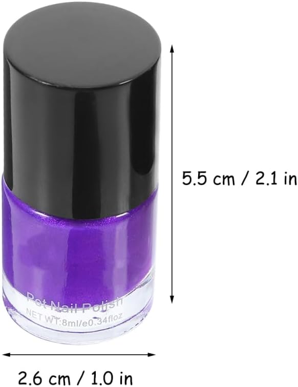 Dog Nail Polish Quick Dry Pet Nails Polish Set 6 Pcs Water-Based Healthy Paw Grooming Pet Dye Kit for All Pets