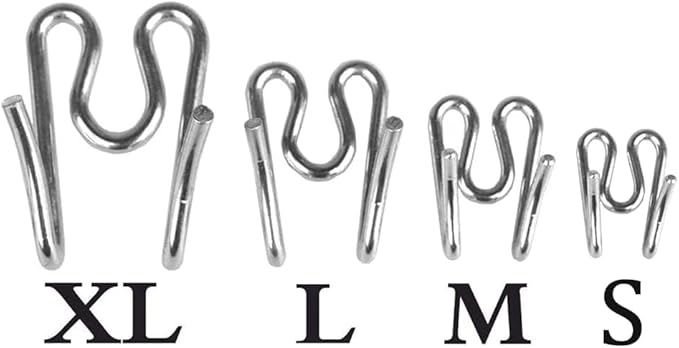 Darkyazi Durable Pinch Collar Stainless Steel Dog Adjustable Pet Training Collar for Medium Large Dogs (Large (2 Pack), Silver)