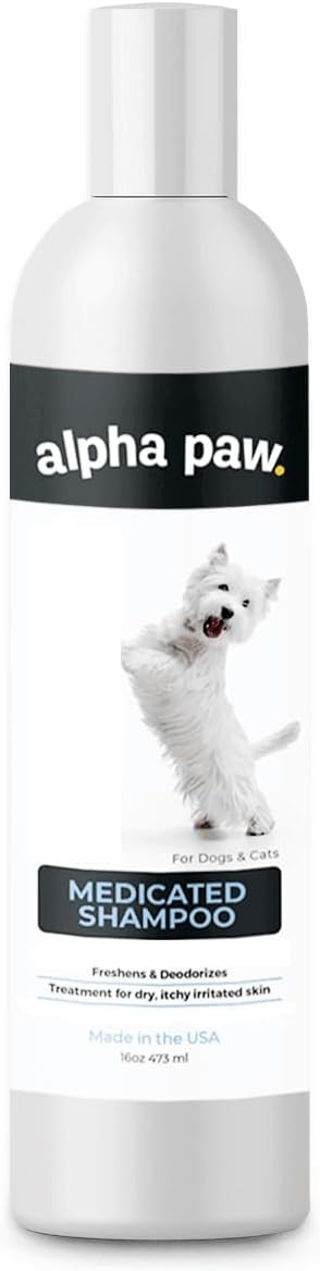 Dog Shampoo - Soothing Skin Support & Deep Deodorizing Formula for Dogs & Cats - Hot Spot Aid, Itch Relief & Dandruff Care - 16oz