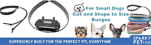 Replacement GPS eCollar with Adjustable Bungee, Multi-Hole Design, and Secure Toggle Closure for Small Dogs (Reflective Orange, Small Neck)