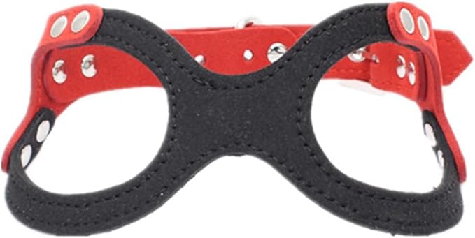 Avenpets Soft Adjustable Eyeglass Dog Harness No-Pull Breathable Velvet Pet Vest for Small Medium Dogs Easy Control Harness, Black, M