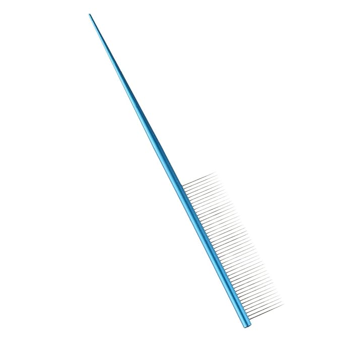 2Pcs Pet Hair Comb, Dog Grooming Comb with Stainless Steel Teeth Professional Pet Dematting Tool, Prevents Knots and Mats for Cat Dog Small Medium Pets