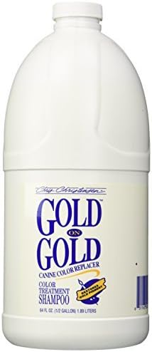 Chris Christensen Gold on Gold Color Treatment Dog Shampoo, Groom Like a Professional, Restore Gold Pigment, Not a Dye, Made in The USA, 64 oz