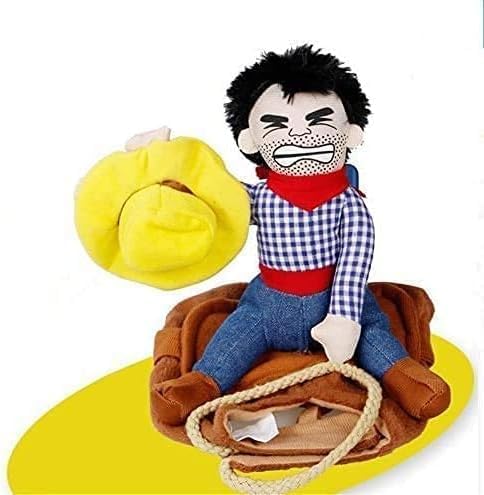 T2Y Cowboy Rider Dog Costume - Halloween Dog Costumes for Large and Extra Large Dogs, Dogs Clothes Knight Style with Doll and Hat for Halloween Day Pet Costume(XL)