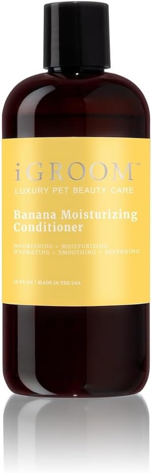 iGroom Banana Moisturizing Conditioner, Luxury Pet Beauty Care, Optimize Moisture Balance, 16oz