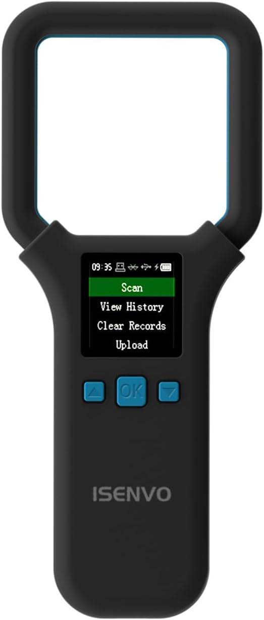 AR190E Bluethooth Pet Microchip Scanner, Wireless Handheld RFID Animal Reader, 134.2kHz Pet Chip Scanner with OLED Display Animal Tag Reader EMID FDX-B(ISO11784/11785)