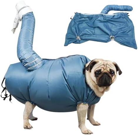 MANON ROSA Dog Drying Bag Hands Free Quick Drying Pet Grooming Tool for Small Medium Large Puff Fluff Dogs & Cats, 360 Degree Shower Bath Hair Dryer Suit (XX-Large)