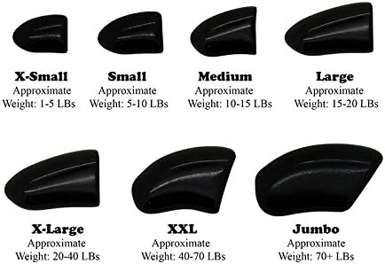 40 Pack Soft Nail Caps for Dog Claws Black X-Small