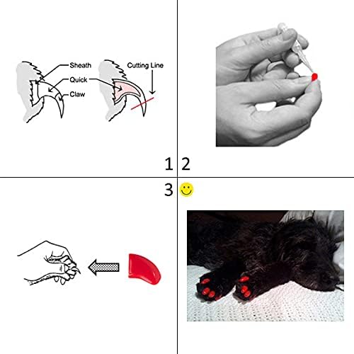 40-Pack Soft Nail Caps for Dogs Claws Clear X-Large