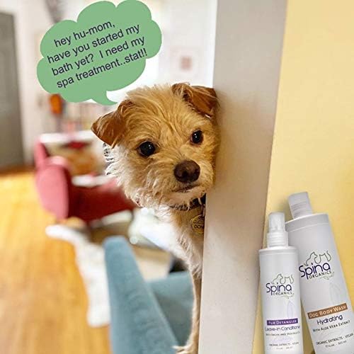 All-Natural Dog Leave-in Conditioner DETANGLER Spray, with Aloe Vera and Rich in Omegas, Leave-in Moisturizing to Detangle Pet's Coat - 9 Fl Oz Made in USA