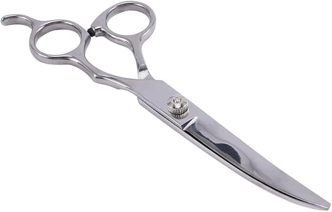 Leadigol Dog Grooming Scissors-Stainless Steel pets Bending scissors Thinning Shears for Dogs and Cats,Curved Dog Grooming Scissors, Shears for Dogs with Thick Hair