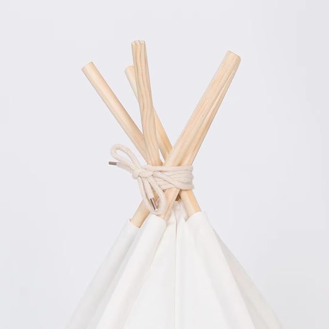 Dog Teepee Bed Cat Tent Portable Houses Pet Puppy with Thick Cushion (M:Size fits 9kg/20lbs (Pets))