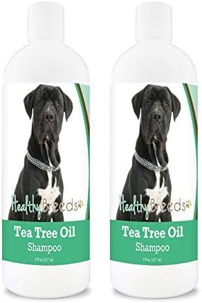 Healthy Breeds Cane Corso Tea Tree Oil Shampoo – Formulated for Dry, Irritated Skin – Reduce Dandruff – Wintergreen Scent – 8 oz (Pack of 2)