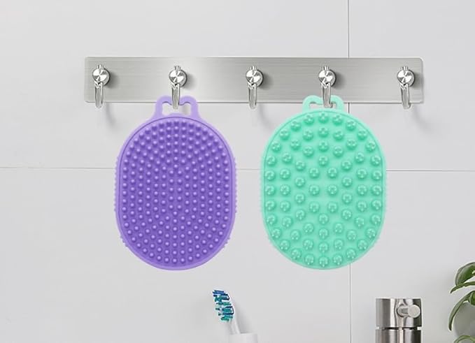 Dog Grooming Brush,Soft Silicone Pet Bath Brushes with Handle Grooming Brush Cat,Shampoo Soothing Comb for Wet Dry Long Short Haired Pets Massaging