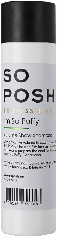 So Posh I’m So Puffy Dog Shampoo - with Keratin & Vitamins, Perfect for Poodles & Bichons, Extreme Volume for Show Days, Sulfate & Paraben Free, 1:8 Concentrate. 8.4 Oz