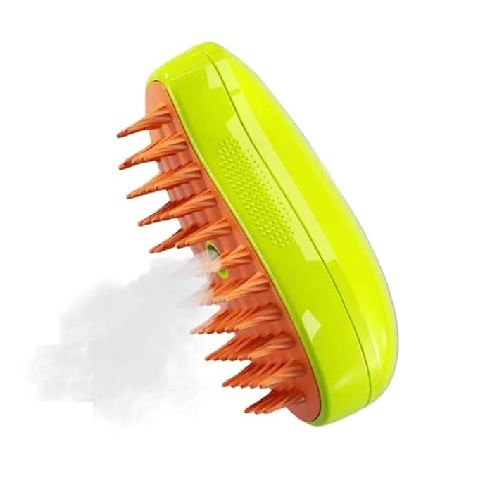 Cat and Dog Grooming Brush, 4.8 x 2.8 inch, Silicone and ABS Plastic, Anti-Slip