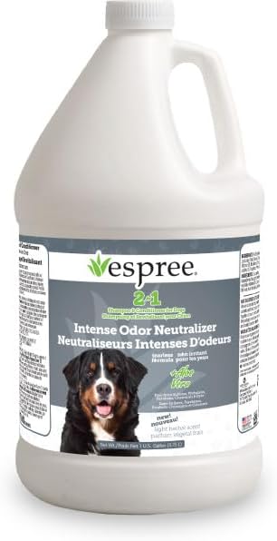 Espree Intense Charcoal Odor Neutralizer Dog Shampoo & Conditioner, Eliminates Stubborn Dog Odors, Plant Based Ingredients, 2 in 1, Charcoal-Infused Odor Neutralizer for Dogs, Cruelty-Free, Gallon