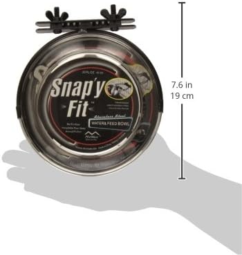 MidWest Homes for Pets Snap'y Fit Food Bowl | Pet Bowl, 20 oz. (2.5 Cups) | Dog Bowl Easily Affixes to a Metal Dog Crate, Cat Cage or Bird Cage | Pet Bowl Measures 6L x 6W x 2H Inches