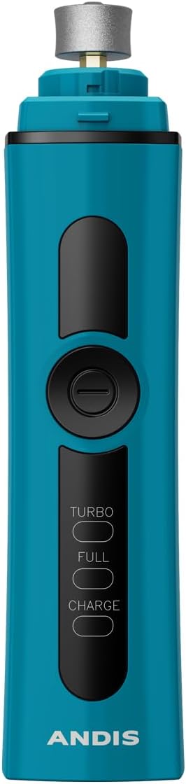 Andis Professional 2-Speed Cord/Cordless Animal Nail Grinder with Rechargeable Lithium-Ion Battery, Blue, 561553