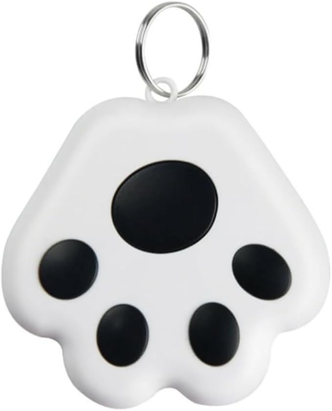 Dog Collar GPS Tracker, Paw Print Design, Multi-Color (Black)