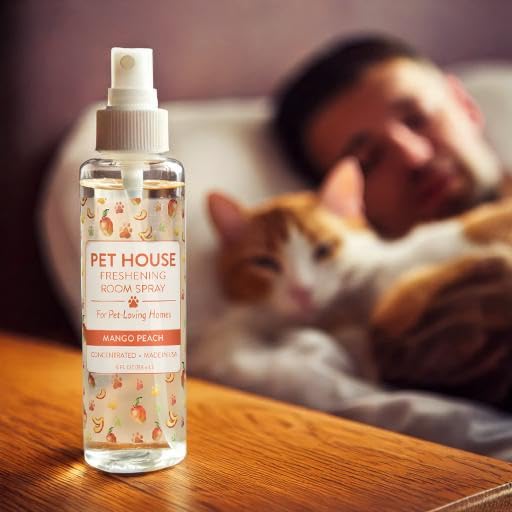 One Fur All Pet House Freshening Room Spray - Mango Peach - Concentrated Air Freshener - Non-Toxic & Pet-Friendly Air Freshener - Pet Odor Eliminator Room Spray