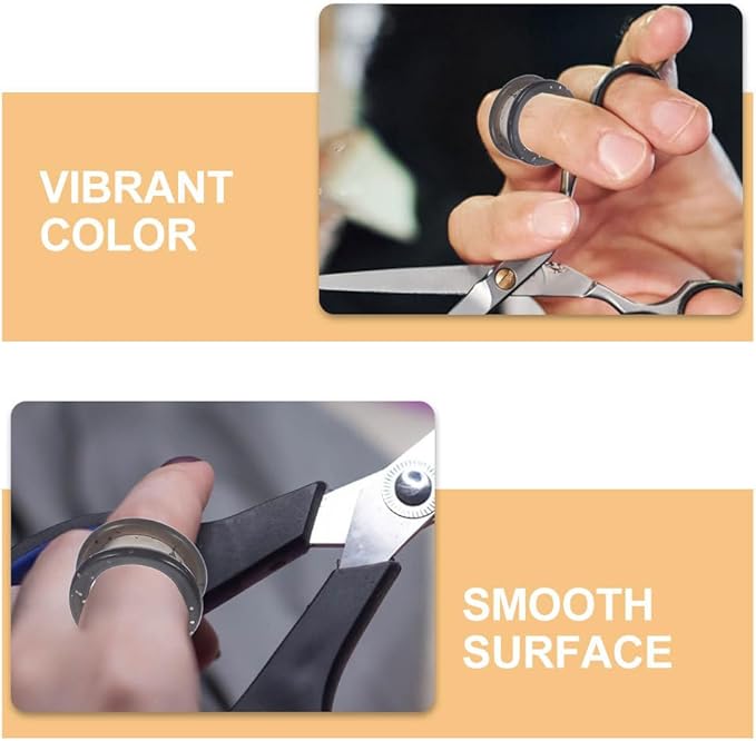 Hemoton 10pcs Soft Silicone Scissor Finger Rings,Rubber Pet Shears Thumb Inserts,Scissors Finger Protector Grips for Dog Hair Cutting,Salon Scissor Parts,Ring Scissor Accessories